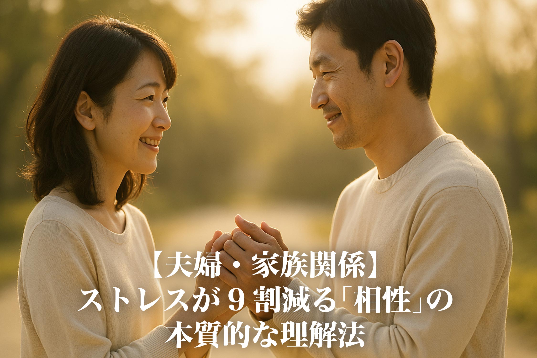 【夫婦・家族関係】ストレスが9割減る「相性」の本質的な理解法