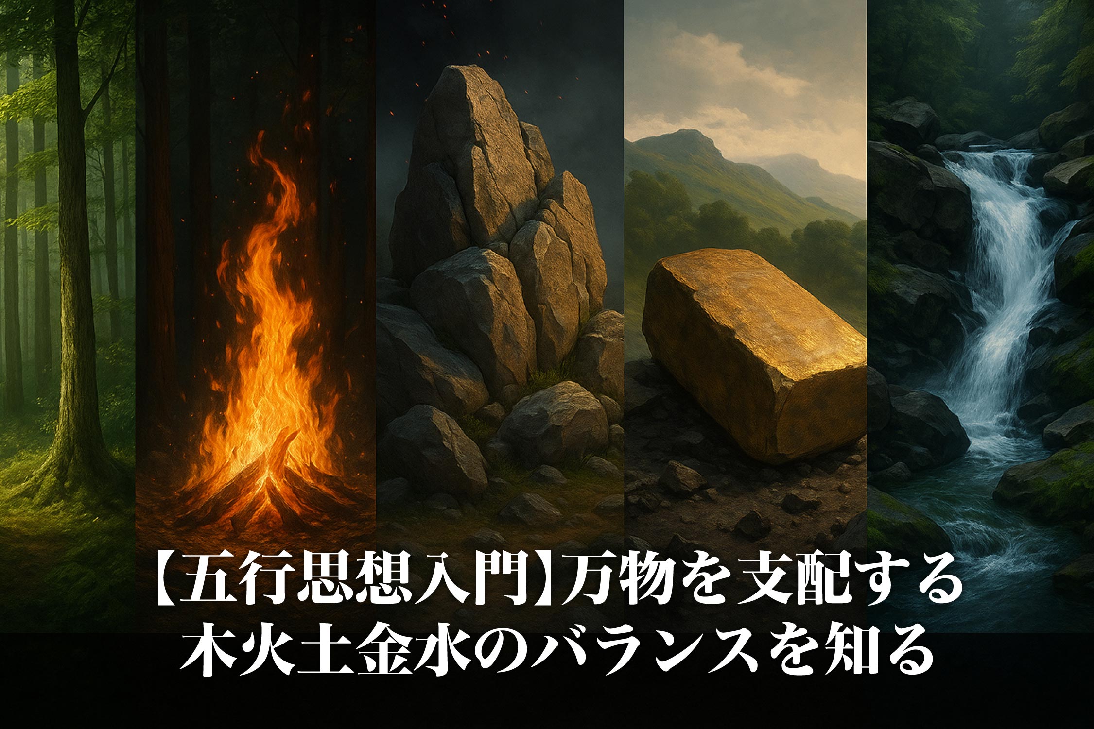 【五行思想入門】万物を支配する木火土金水のバランスを知る