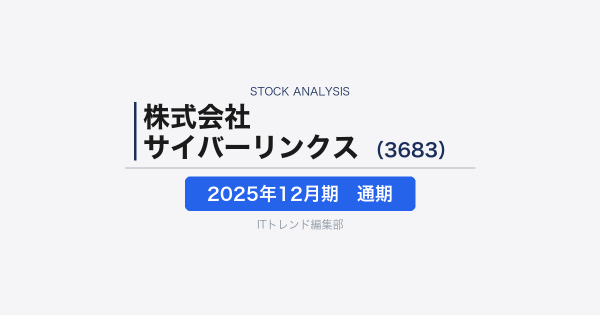 【株式会社サイバーリンクス (証券コード:3683)徹底解説】流通・自治体DXで成長加速
