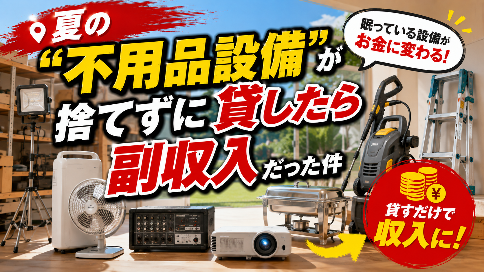 🧹夏の"不用品設備"、捨てずに貸したら副収入だった件