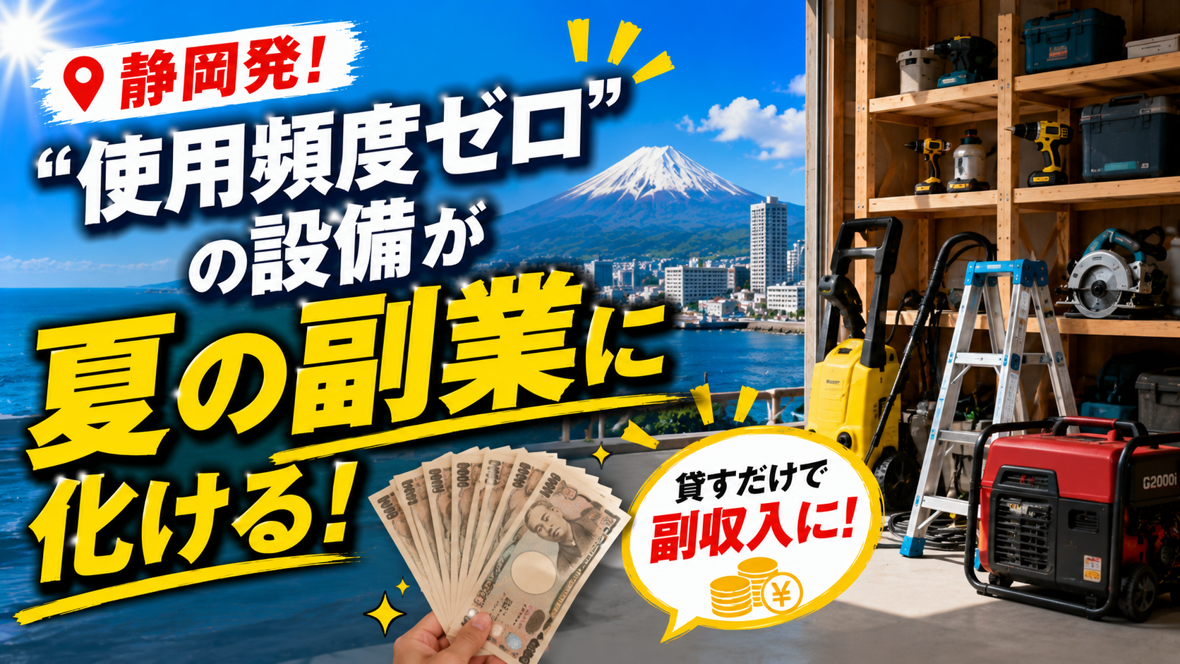 💰静岡発！"使用頻度ゼロ"の設備が夏の副業に化ける！
