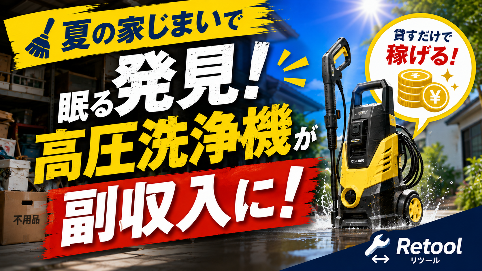 🧹夏の家じまいで発見！眠る高圧洗浄機が副収入に！