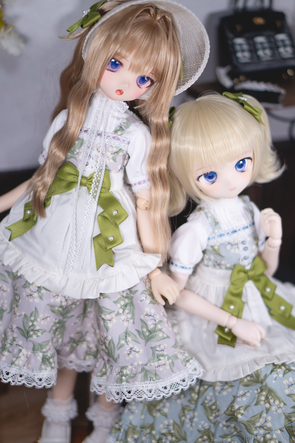 すずらん柄ワンピースset detail