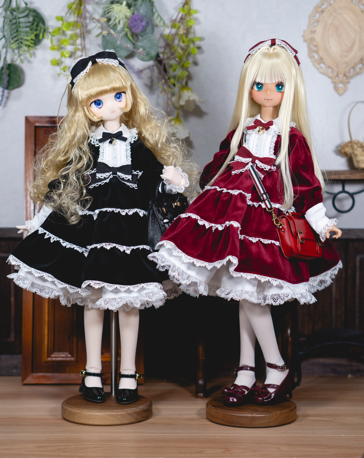 別珍ティアードワンピースset