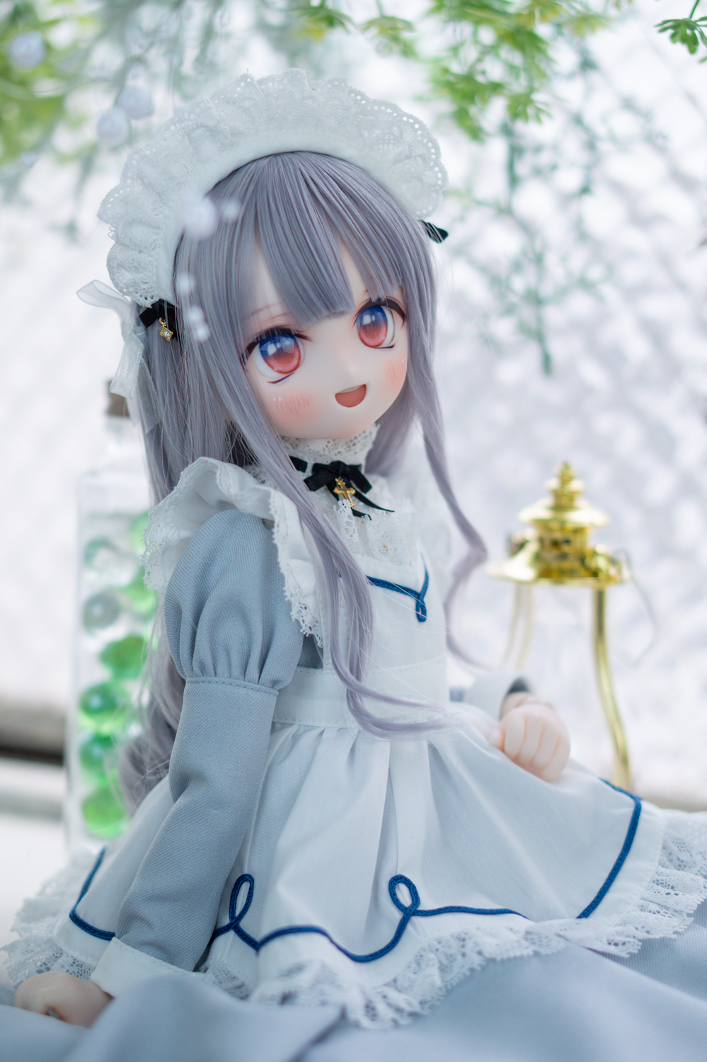 空色ロングメイドドレス detail