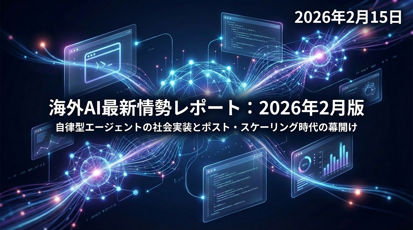 海外AI最新情勢レポート：2026年2月版