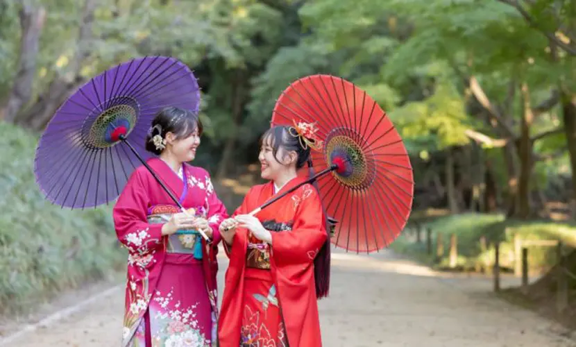 友達と一緒に残す振袖写真