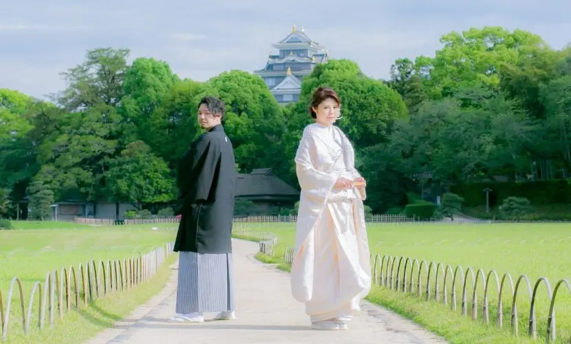 岡山後楽園でフォトウェディング！新緑の白無垢ロケ＆おしゃれ撮影小物3選