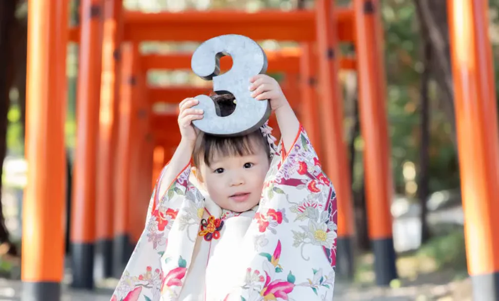 吉備津彦神社の七五三｜持ち込み着物の3歳ロケーション撮影