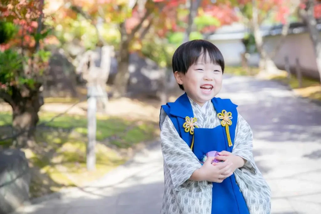 七五三 3歳 男の子 青い着物
