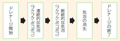 気泡(エアリーク)の正常な経過
