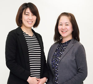 (写真左から)関口紗代看護師と武用百子副センター長