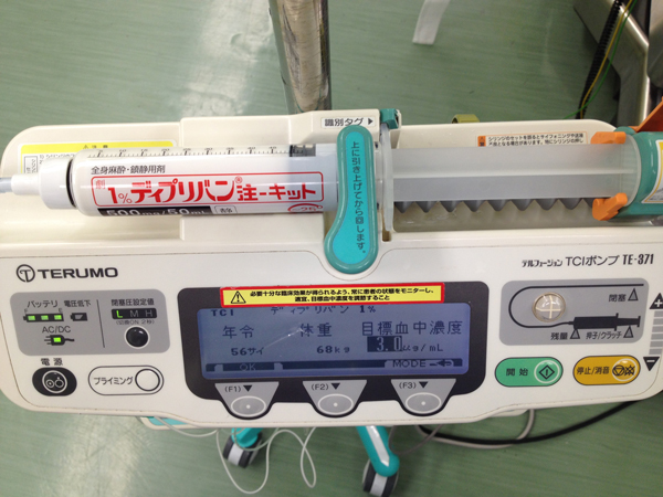 PCIポンプの表示画面