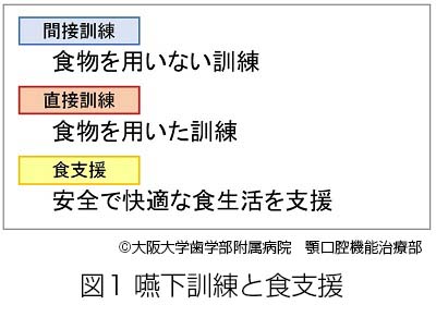嚥下訓練と食支援の関連図