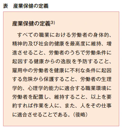 産業保健・産業保健看護職とは