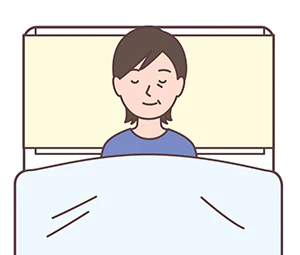 洗髪の際、防水シーツを敷く