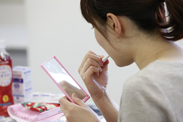 セルフケアの体験実習の様子①