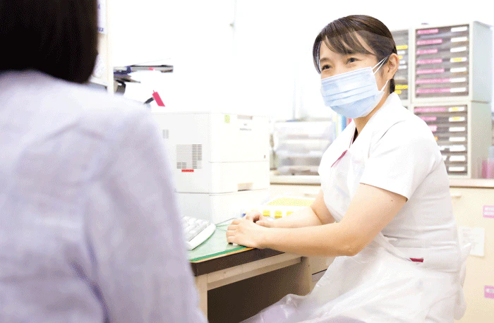 助産師外来では、保健指導やポイント健診を随時行う