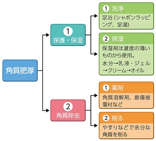 角質肥厚のケアのチャート