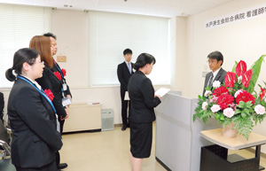 受講生代表もあいさつ