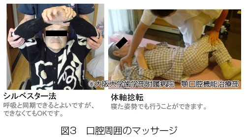 口腔周囲のマッサージ実践写真
