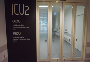 新病院になり広く機能的になったICU・PICU病棟