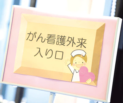新たに設けられたがん看護外来の専用相談室。あたたかみのある表示が目印
