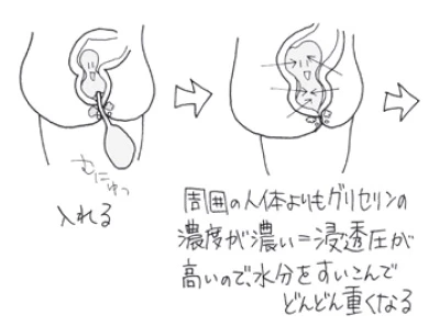 浣腸のメカニズム_グリセリンの効果