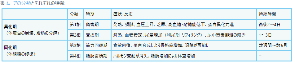 表 ムーアの分類とそれぞれの特徴