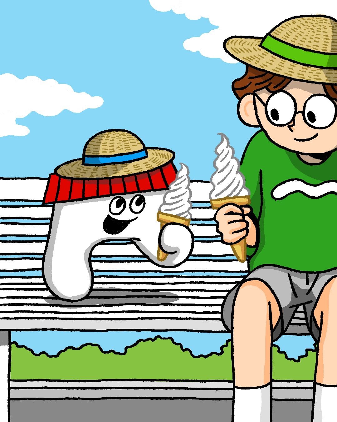 ソフトクリームって知ってるモン？ とってもおいしいモン 帽子…