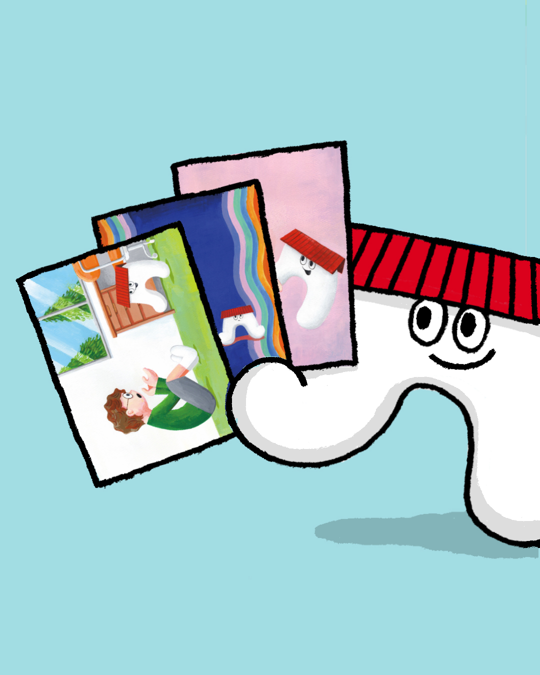 絵本の原画をポストカードにしたモン 大好きなページを部屋にか…