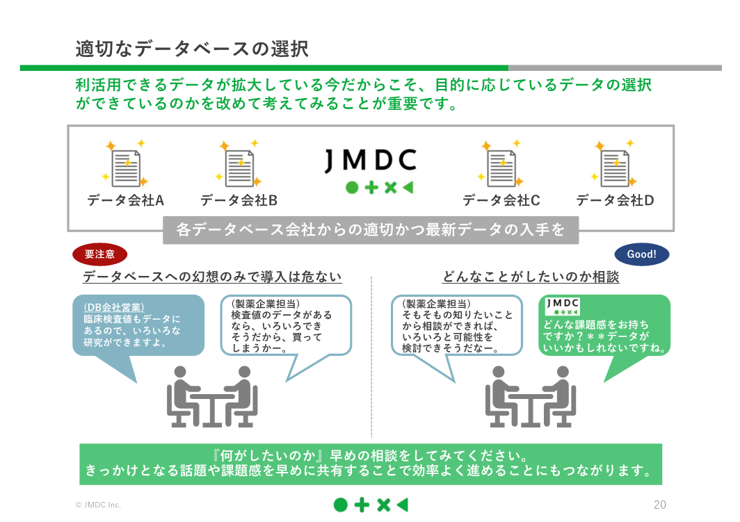 適切なデータベースの選択