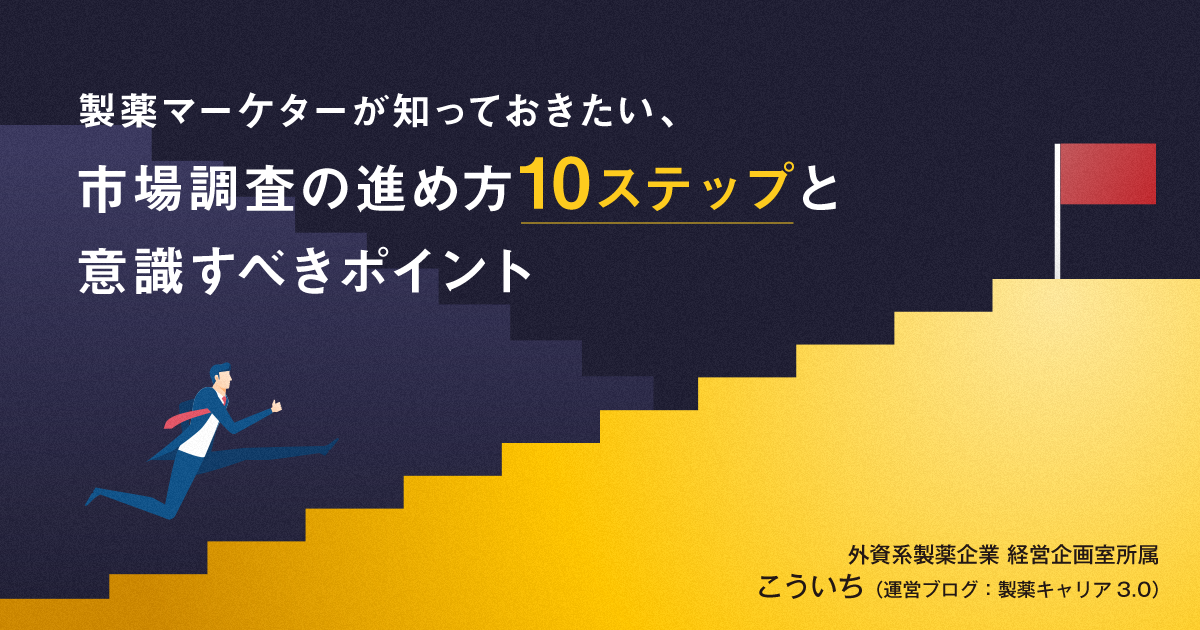 製薬マーケターが知っておきたい、市場調査の進め方10ステップと意識す