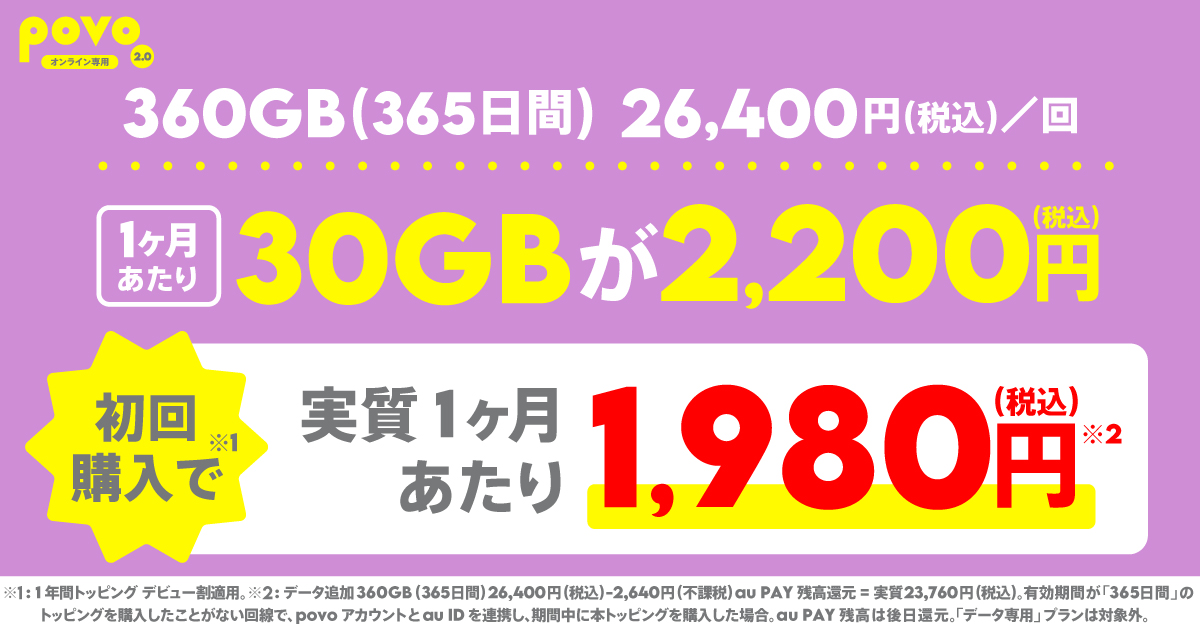 au 料金内訳 オファー その他の回線 見れない