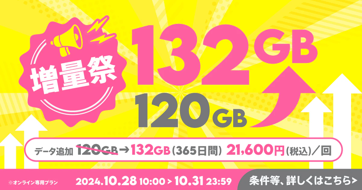 【増量中】データ追加132GB（365日間）