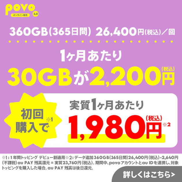 データ追加360GB（365日間）