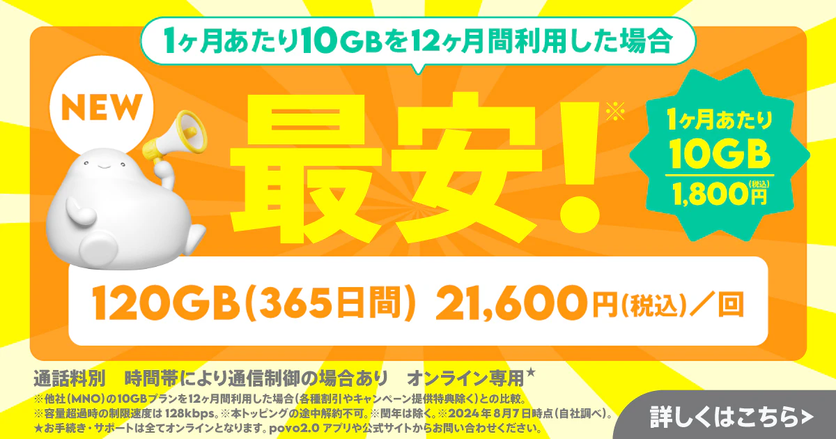 データ追加120GB/365日間