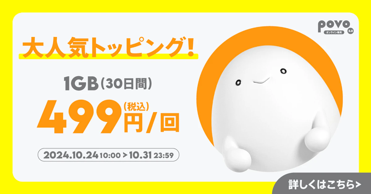 【期間限定】データ追加1GB（30日間）