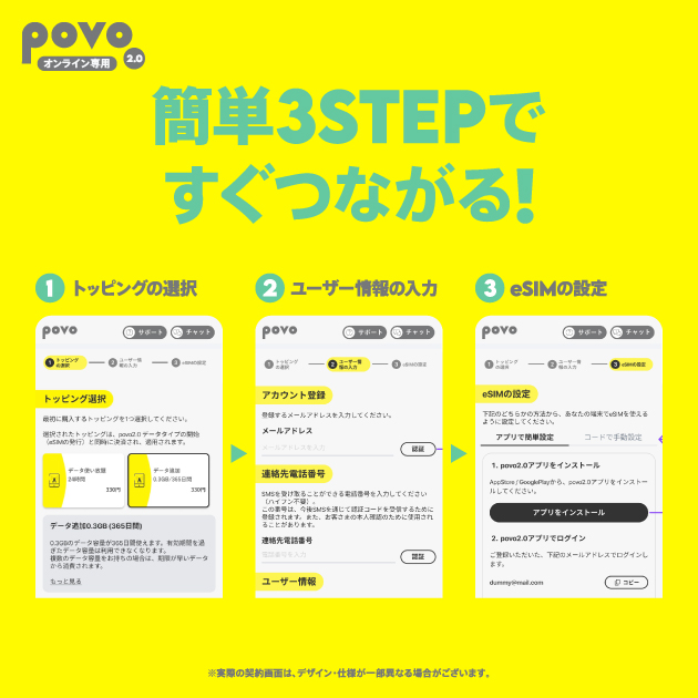 povo2.0の月末セール、3月は「データ追加1GB（30日間）」と25GB増量