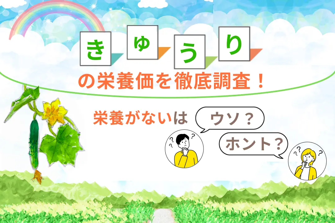 きゅうりの栄養価を徹底調査！栄養がないはウソ？ホント？