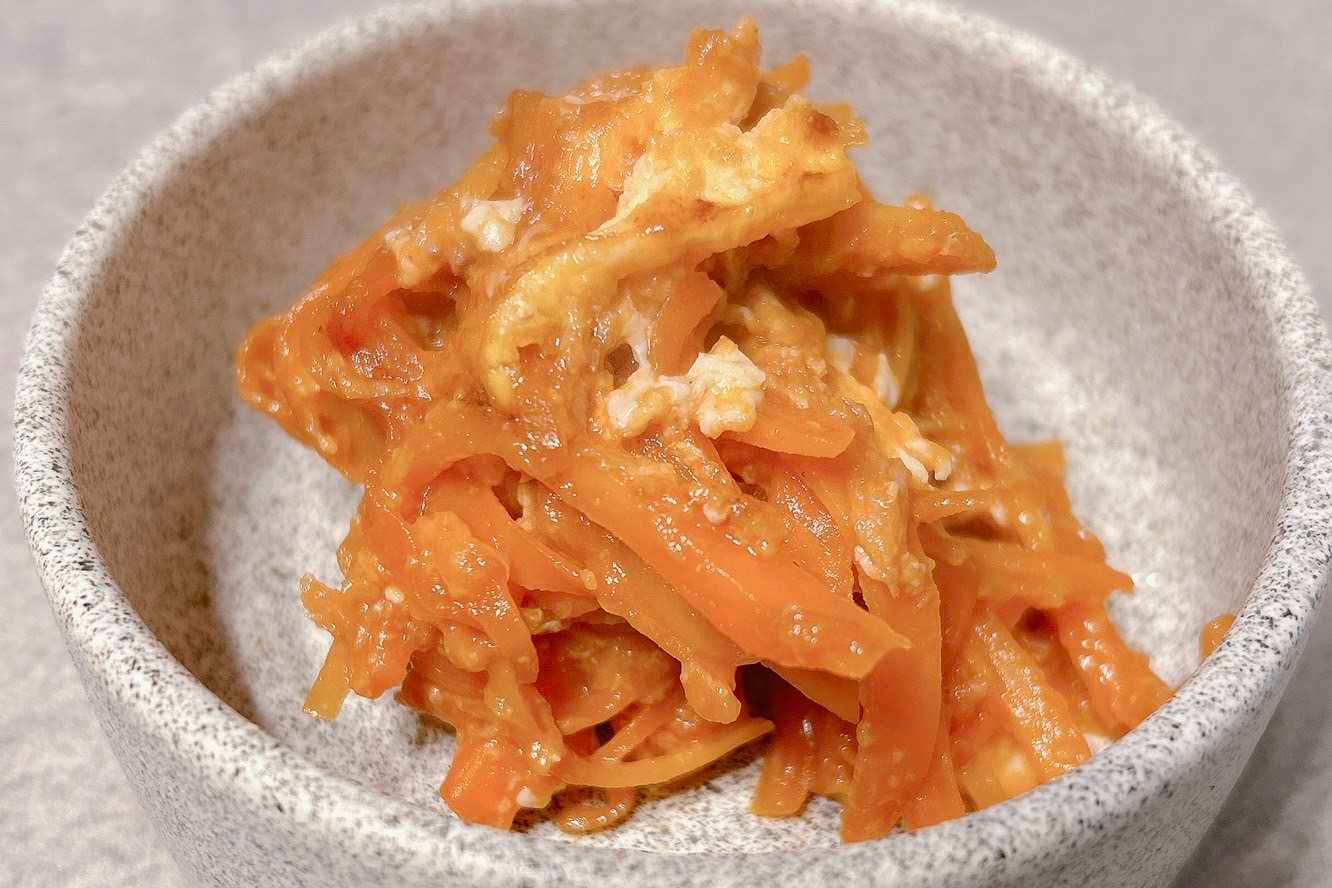 【アスリート飯】ビタミンAの吸収率アップ!ツナと卵のにんじんしりしり
