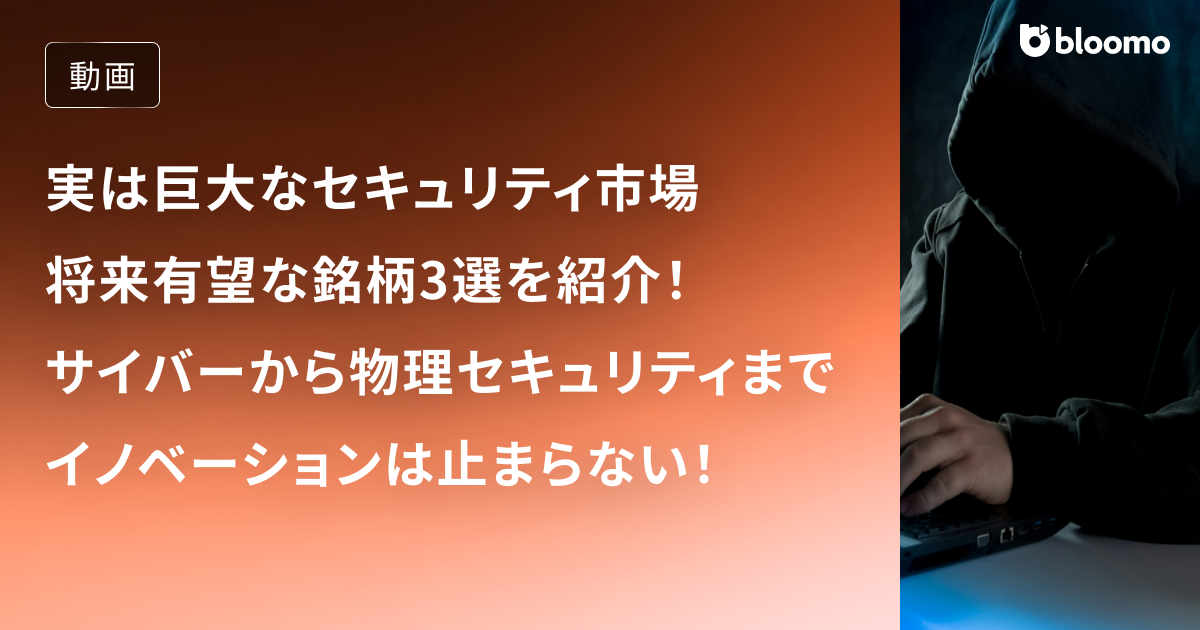 実は巨大なセキュリティ市場で将来有望な銘柄3選を紹介！サイバーセキュリティから物理セキュリティまでイノベーションは止まらない / 米国株