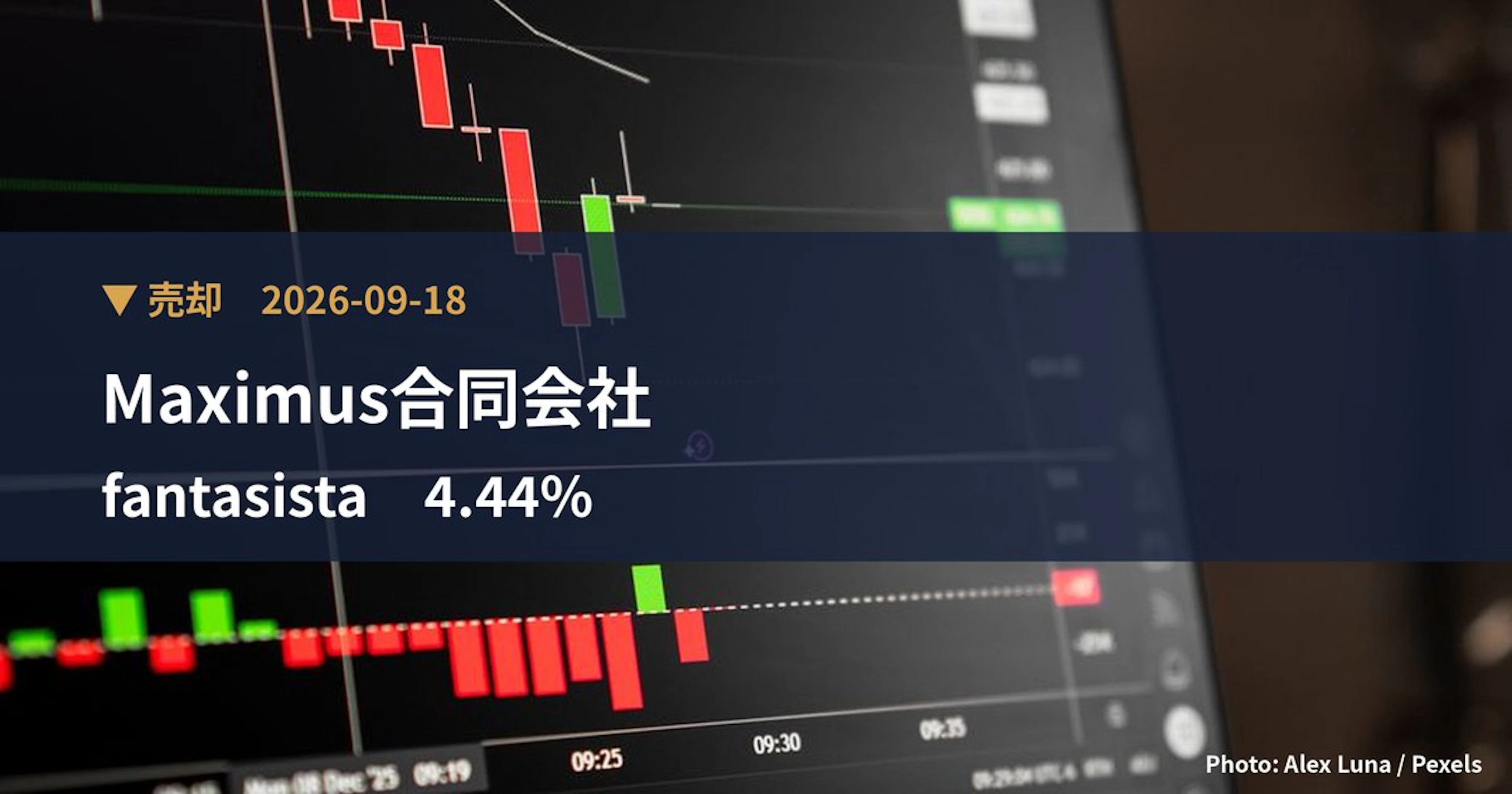 fantasista(1783)、Maximus合同会社が保有比率4.44%に引き下げ|大量保有報告書