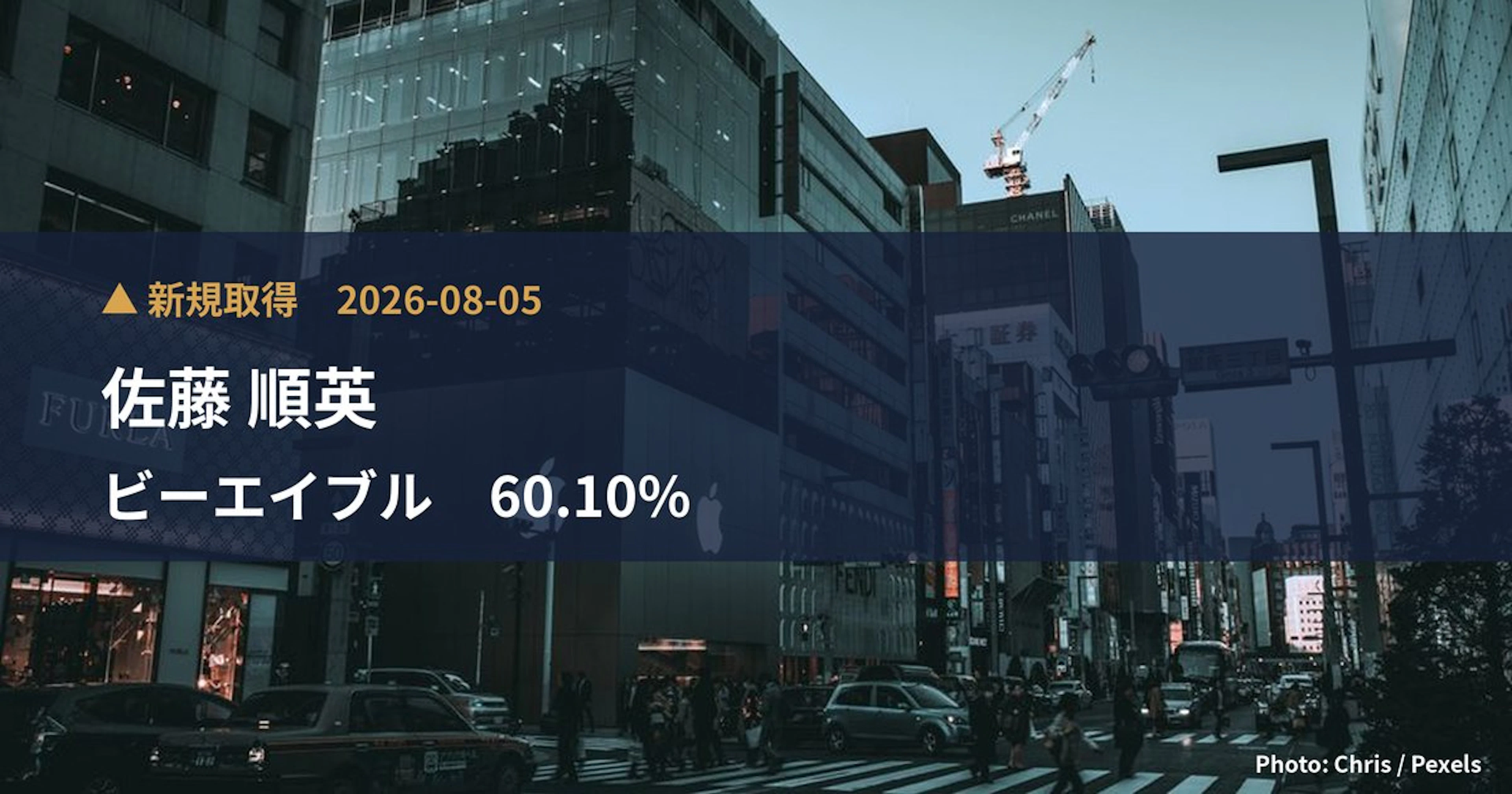 Shunei Sato Takes 17.69% Stake in B-Able (604A) | Large Shareholding Report