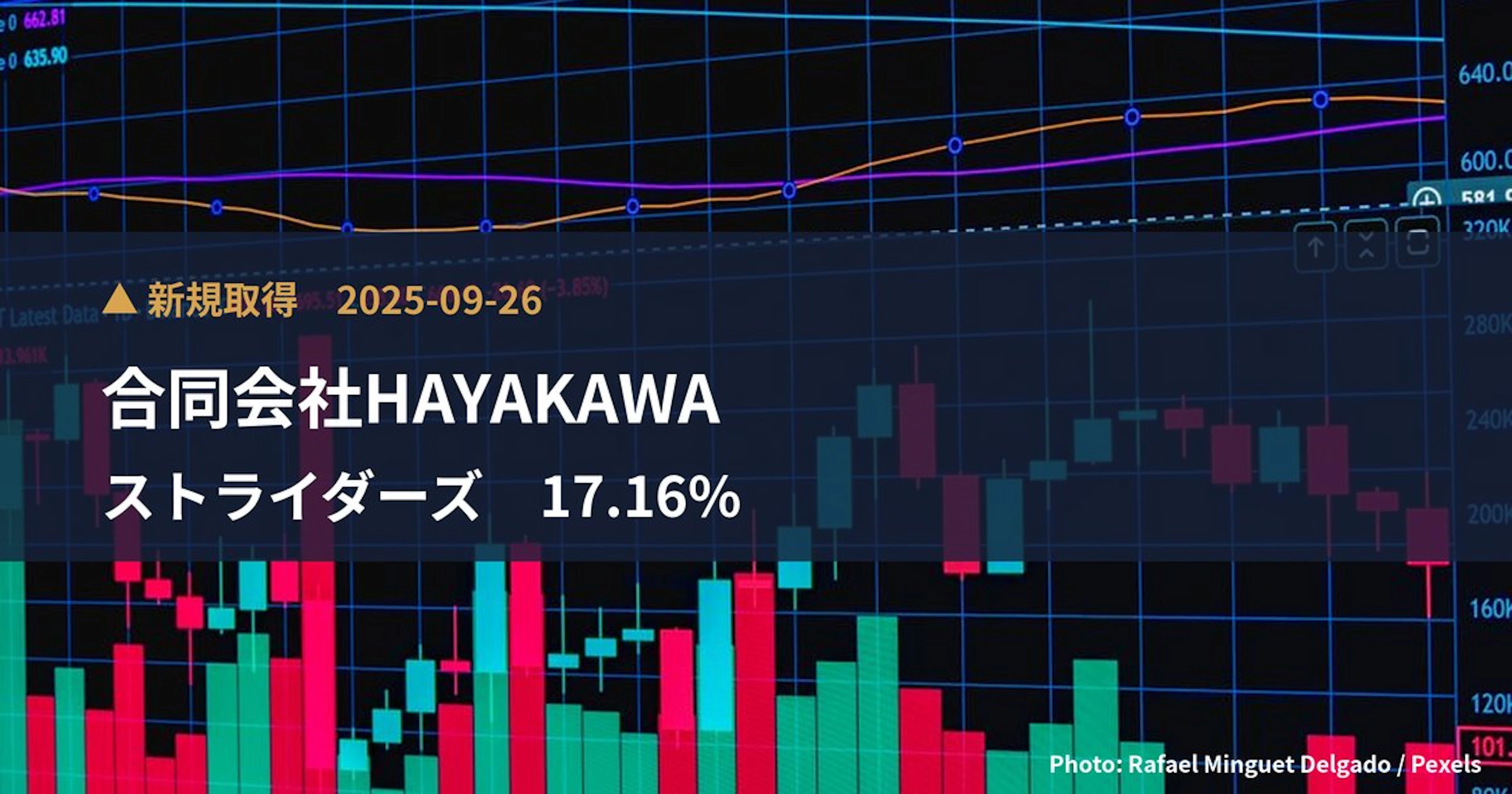 ストライダーズ（9816）、合同会社HAYAKAWAが15.41%を新規保有｜大量保有報告書