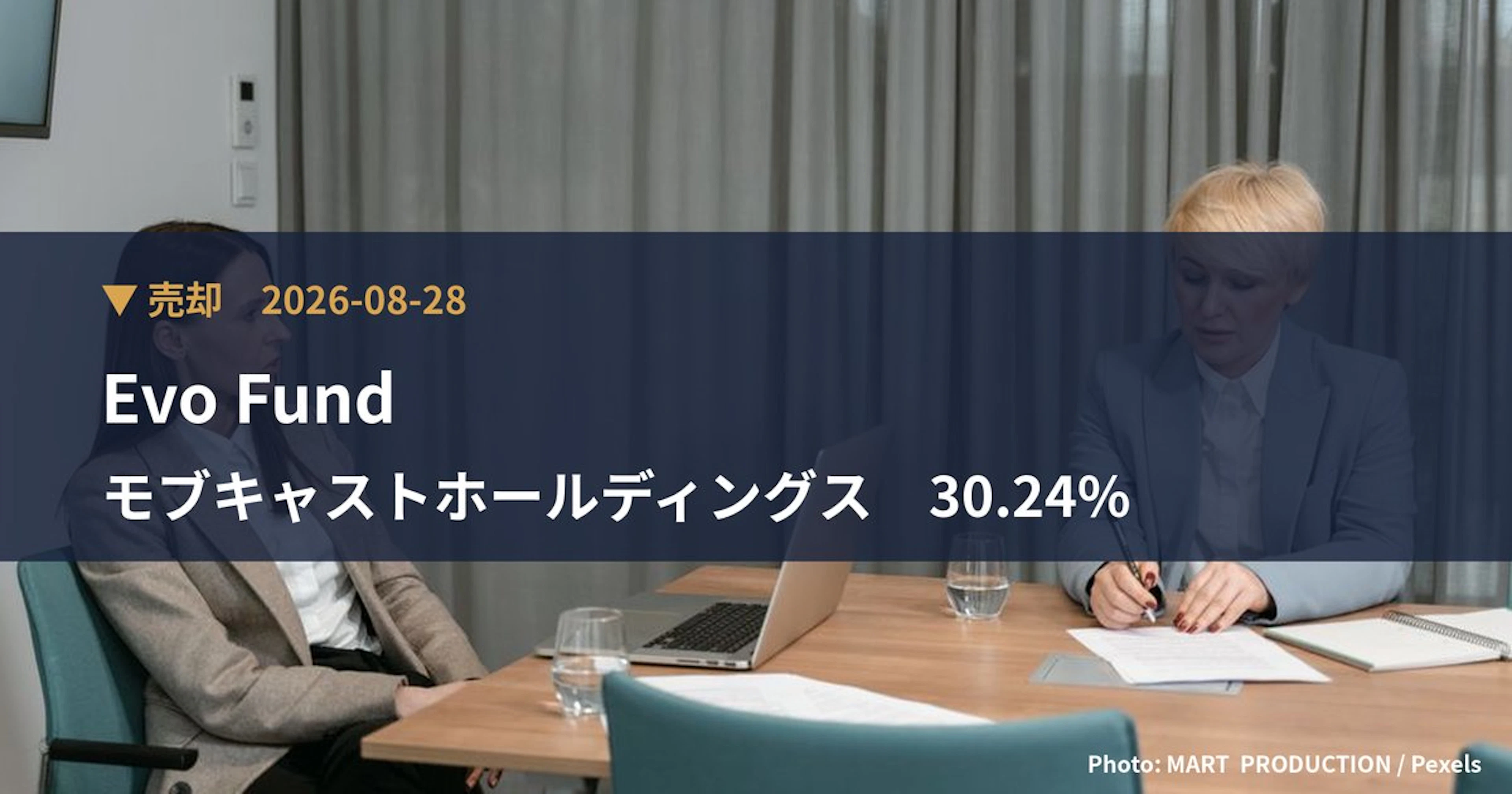 Evo Fund Cuts Stake in Mobcast Holdings (3664) to 30.24% | Large Shareholding Report
