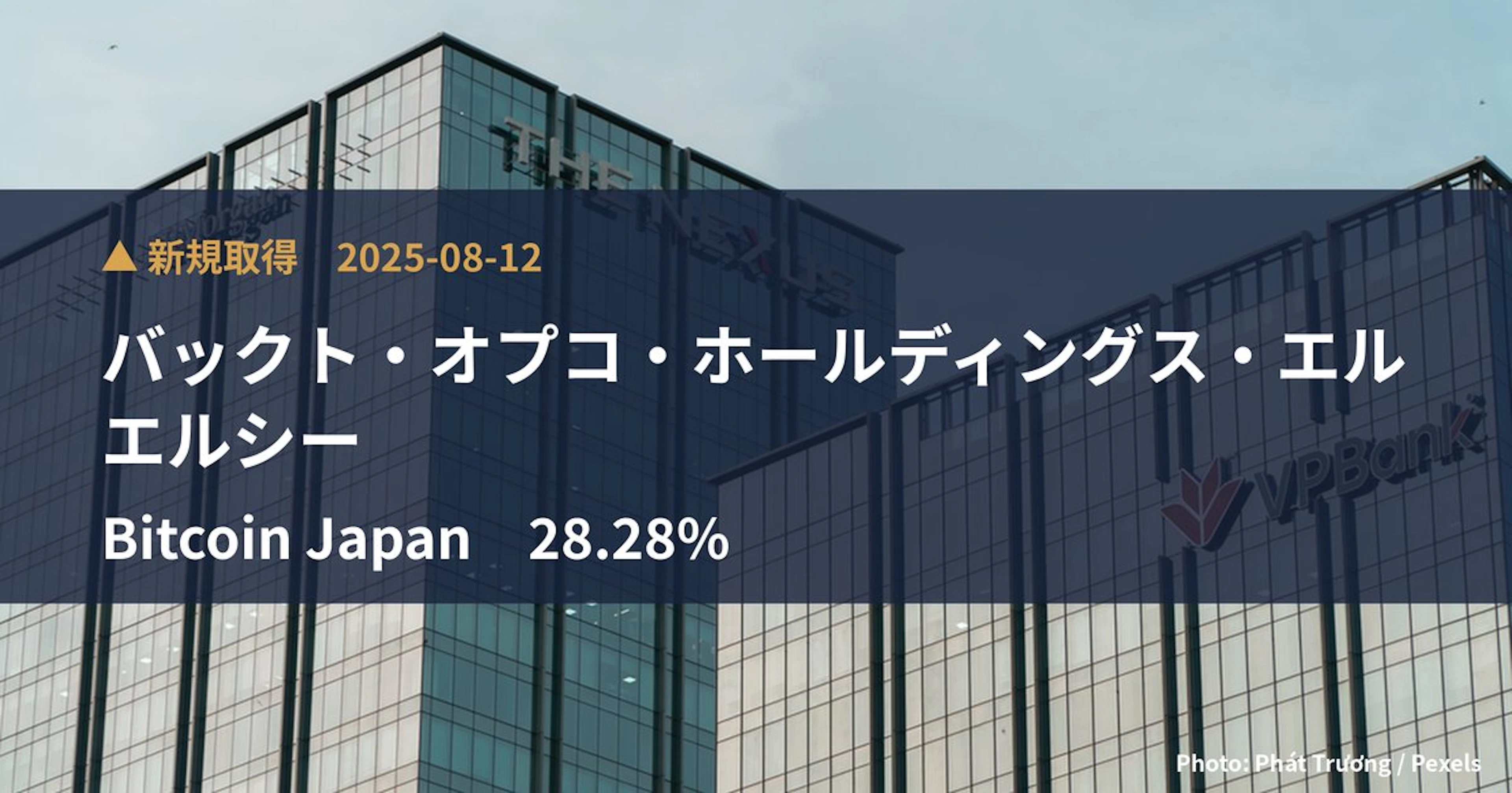Bitcoin Japan（8105）、バックト・オプコ・ホールディングス・エ…が28.28%を新規保有｜大量保有報告書