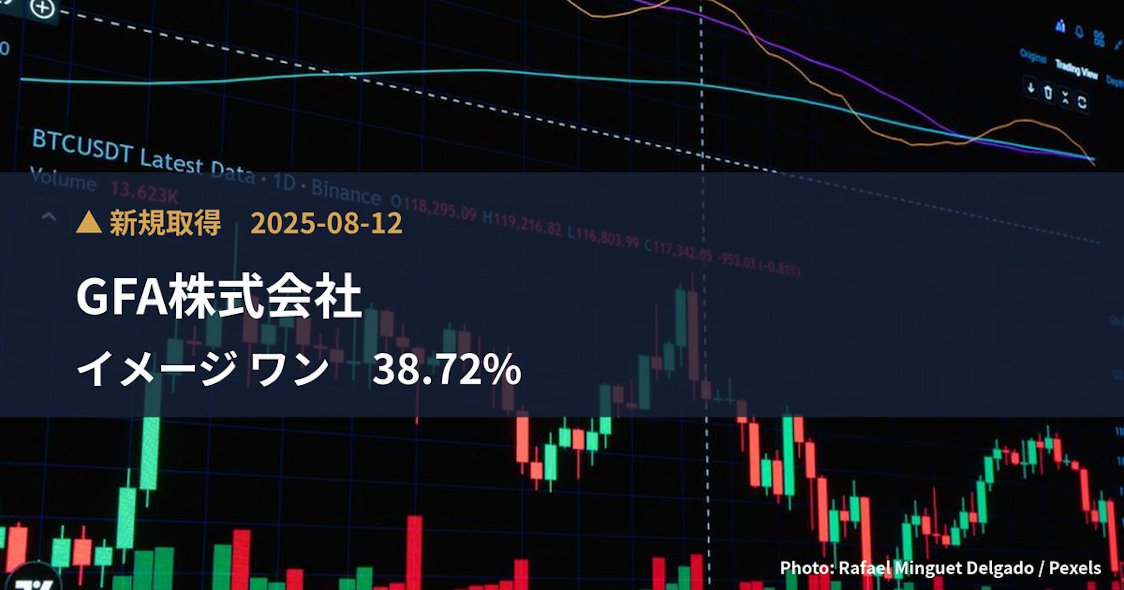 イメージ ワン（2667）、GFA株式会社が38.72%を新規保有｜大量保有報告書