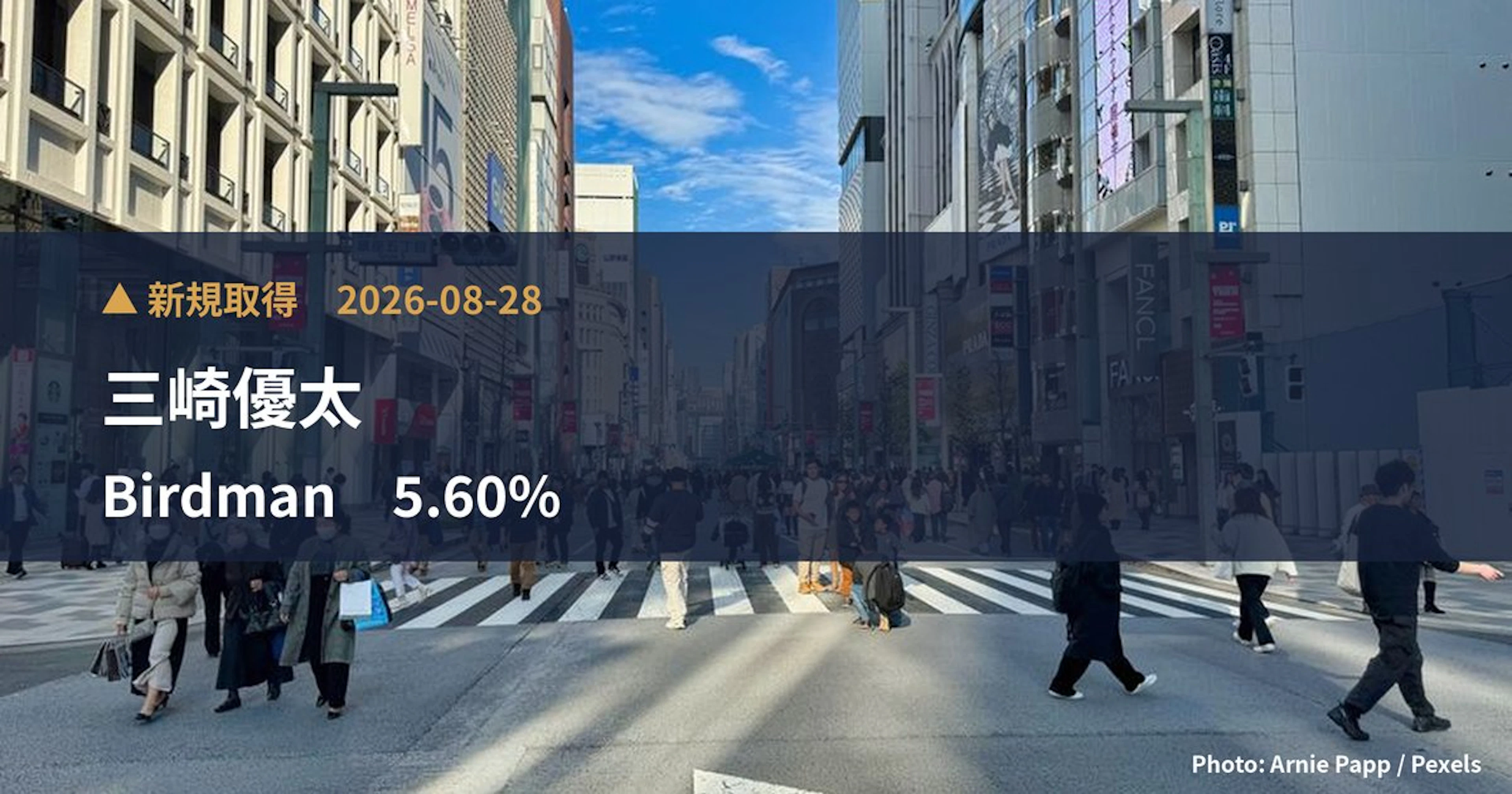 Yuta Misaki Takes 5.6% Stake in Birdman (7063) | Large Shareholding Report