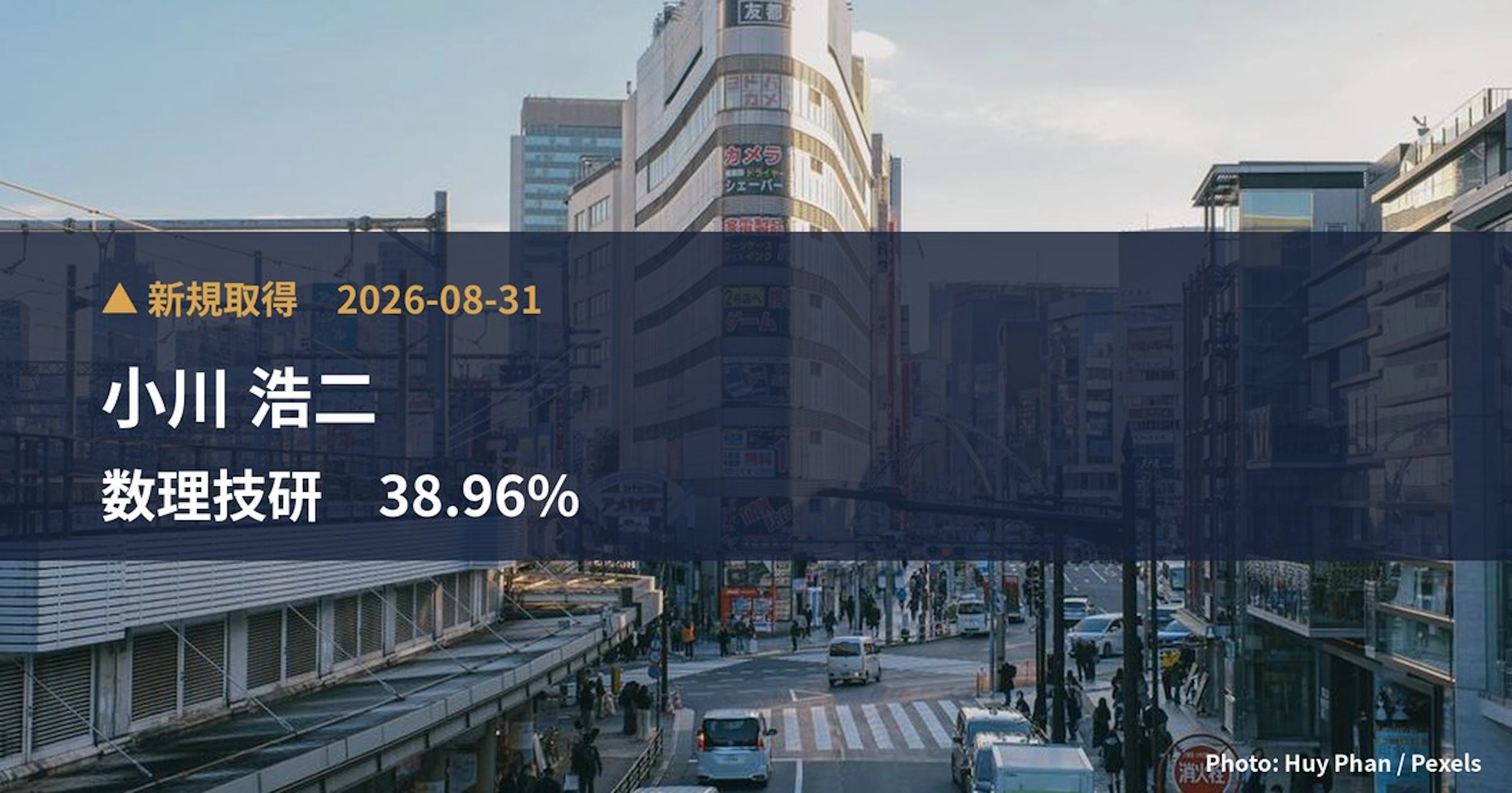 数理技研（616A）、小川 浩二が38.96%を新規保有｜大量保有報告書